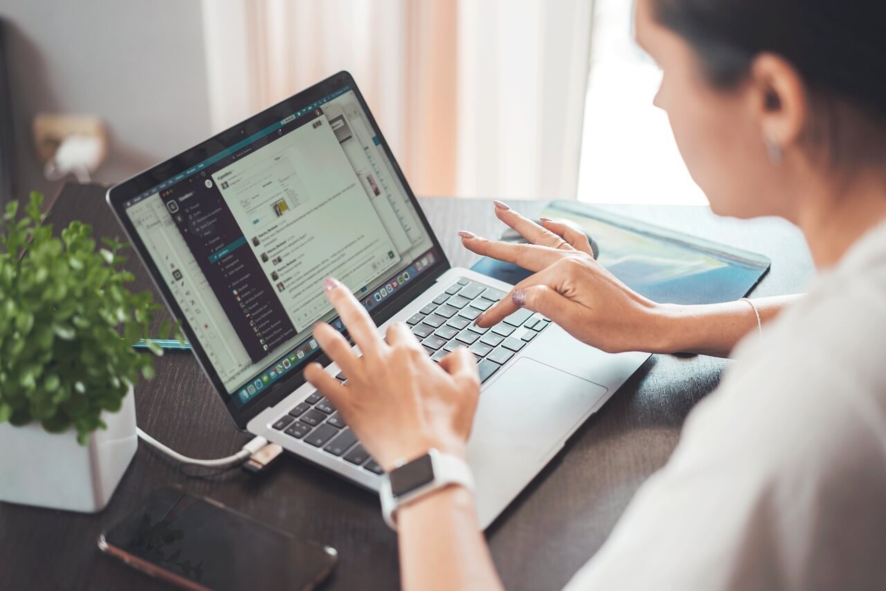 Rics Web Design - Working on a laptop