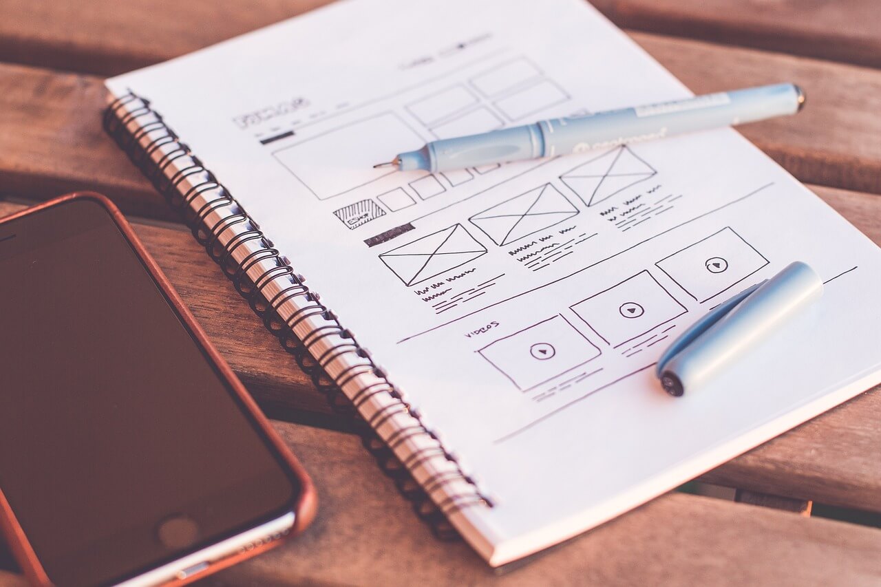 Rics Web Design - Wireframe design