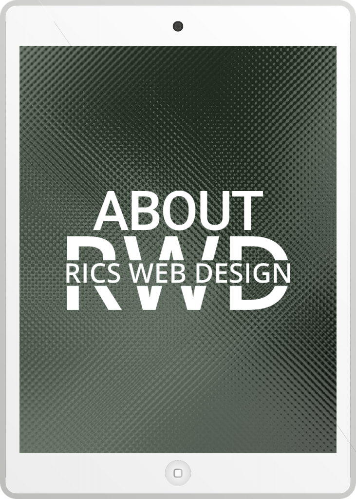 Rics Web Design - Tablet Image with logo